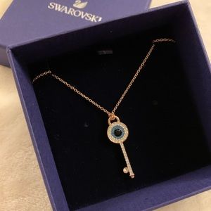 Swarovski Rose Gold-Tone Crystal Evil Eye & Key